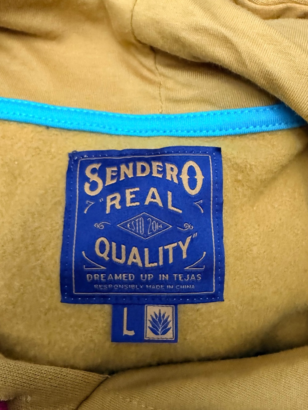 Sendero Provisions | No Luck Hoodie | Goldenrod | Size Large - Picture 5 of 6